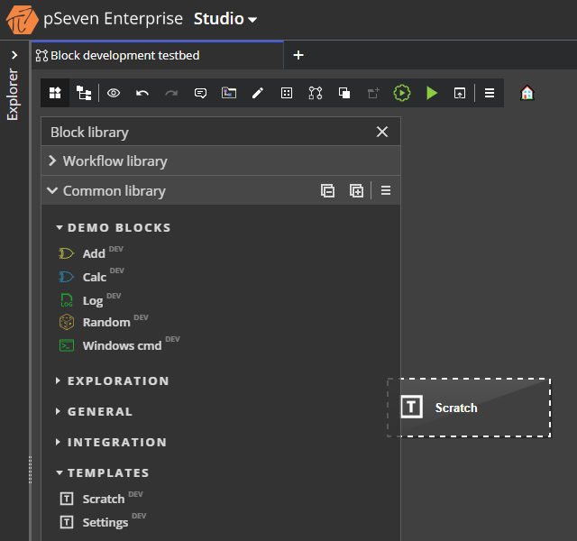 Block library for developers