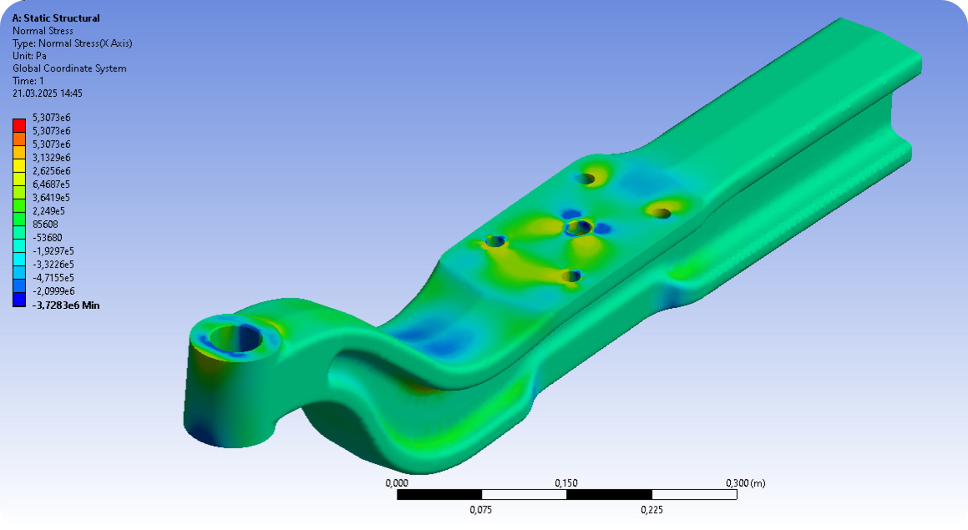 Suspension beam FE model