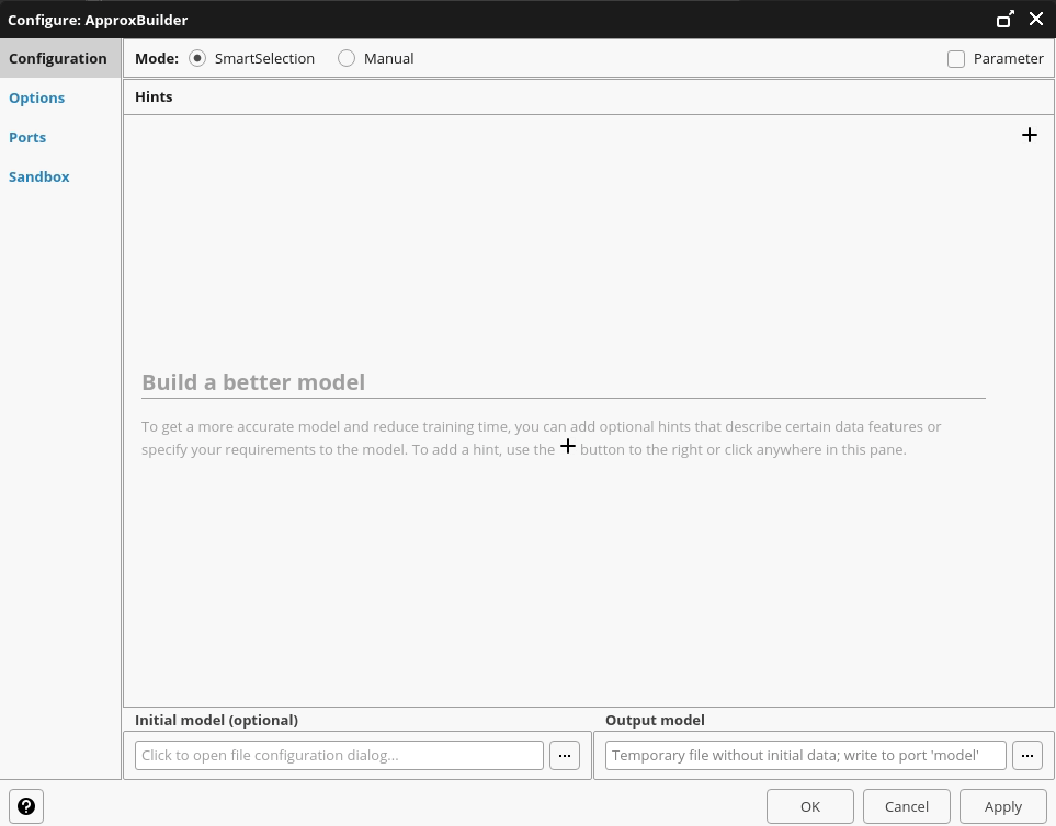 SmartSelection in ApproxBuilder