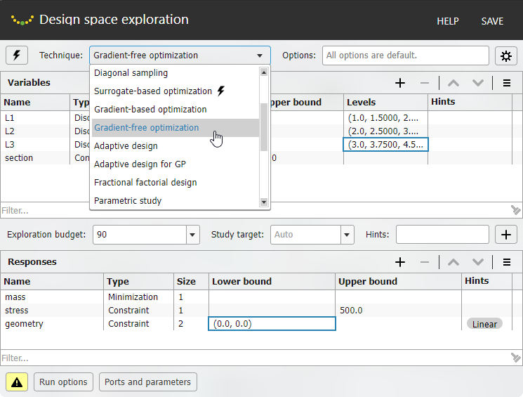 DSE Gradient-free optimization