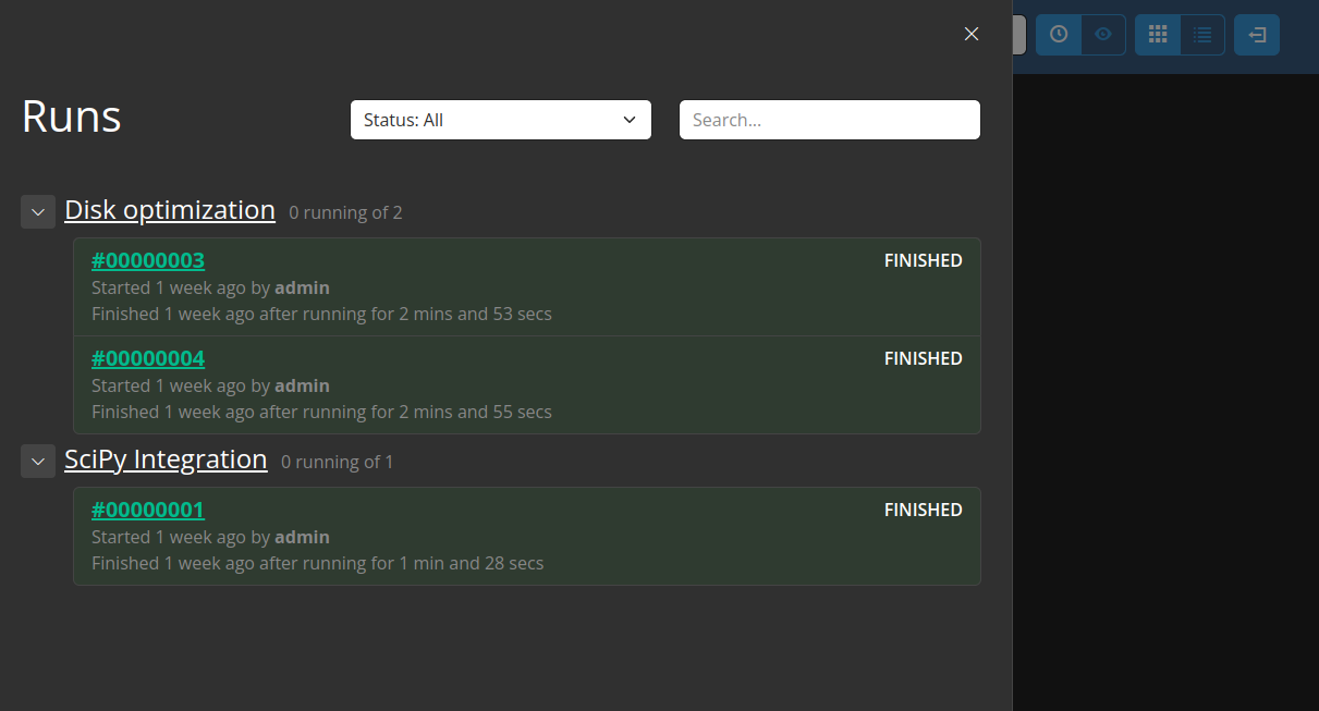 appshub runs pane