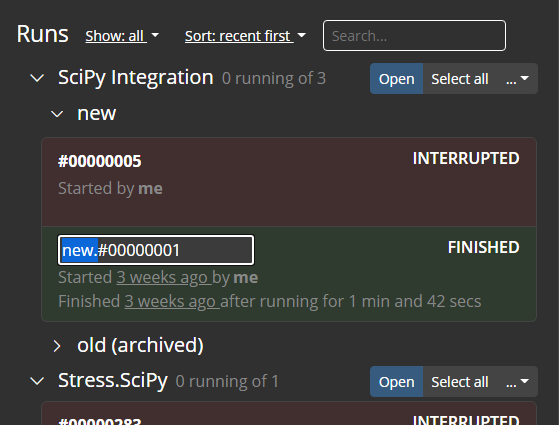 Appshub Run Grouping