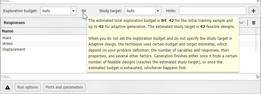 pSeven Enterprise v2023.02. DSE budget estimates