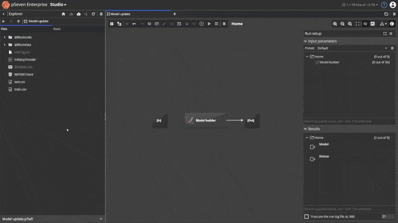 Inspecting the initial sample with the preview window