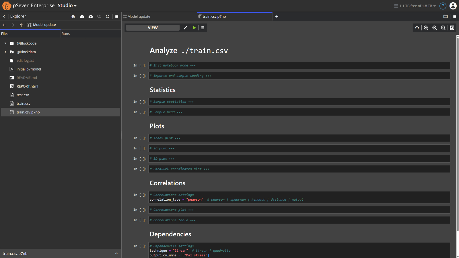 Tab of notebook exported from training sample preview