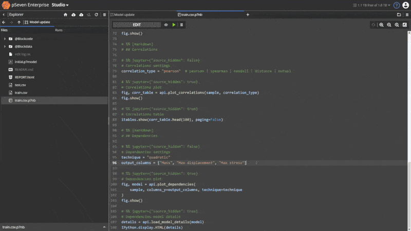 Results of customizing the dataset preview via a notebook