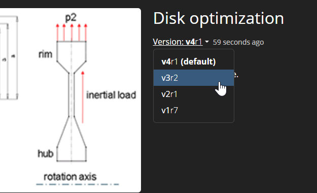 Select the app version to use in AppsHub