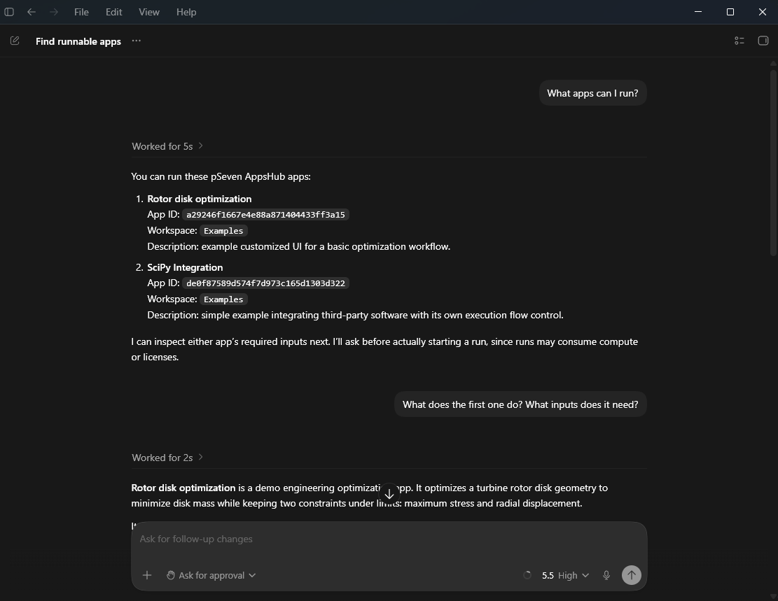 AppsHub MCP and Codex - Choose app
